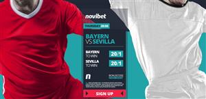Get 20/1 for Bayern Munich to win or 20/1 for Sevilla to win the UEFA Super Cup